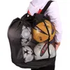 Cordão futebol ao ar livre fácil transportar pano oxford vôlei saco de basquete ombro único resistente ao desgaste alça ajustável saco de bola de malha