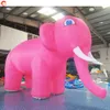 Utomhusaktiviteter som annonserar vit uppblåsbar elefantgigant Uppblåsbar rosa elefantdekorativ tecknad maskot leksak för dekoration