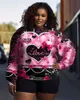 Overbobo grande taille sweats femmes grande taille vêtements Lg manches imprimer lâche femmes L-9XL haut à capuche pull grande taille h15L #