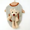 Abbigliamento per cani Orso Simpatici vestiti per animali domestici per Teddy Bichon Costumi Cani di piccola taglia e media Abbigliamento estivo con piccola tasca a goccia