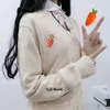 Spring Autumn LG Sleeve Lovely Radish Knit Cardigan V Neck Tröja Outwear Jacket Pälsa för JK School Uniform Studentkläder C4GS#