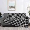 Blankets Black Graph Paper 2 Low Price Print Novelty Fashion Soft Blanket Classic Color Dark Decorative Deep Detail Ele