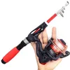 Rod Reel Combo Kids Fishing Wearresistant Set Nybörjare Guide och resväska med Bait Box Handväska för Drop Delivery Sports Outd DHFBG