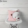 Kudde söt röd panda fall mode anime boob soffa stol säng kudde täcke heminredning liten färsk stil 45x45 cm y240401