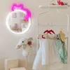 1 Stück Katze Licht Schlafzimmer Dekor, 12,6 * 15,6 Zoll Neon beleuchtet dimmbar für Umkleide-Mädchenzimmer, Flur, Wandspiegel