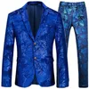 Men's Suits 2024 Fashion Casual Fine Bronzed Dress Two Piece Suit Pants Set Blazers Jacket Coat Trousers 2 Pcs