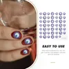 Bakgrunder 2 ark ögon vägg klistermärke nagel klistermärken för kvinnor tillbehör naglar dekaler dekor lapp