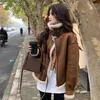 Senhora de couro feminino 2024 moda shearling jaquetas mulheres lã real casaco de pele de carneiro inverno moto motociclista jaqueta