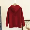 4XL Herbst Plus Größe Jumper Frau Kleidung Lose Gestrickte Pullover Fi Dobby Carto Hut Kaninchen Mit Kapuze Kurve Pullover Winter W9p0 #