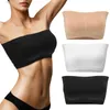 Sutiãs sem alças removíveis acolchoados Lady Shear Tube Top apoiando tamanho sem costura M