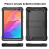 Heavy Duty Shockproof Silicone Case for HW Matepad T8 8 Inch,Protective Cover Protector+Rotating Kickstand