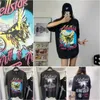 ファッションTシャツ男性女性デザイナーTシャツルーズラッパーウォッシュトップスティーヘビークラフトユニセックス半袖ストリートウェアヒップホップTシャツヘルスターラウンドネック