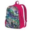 Zaino Paua Abalone Shell Zaini Borsa da scuola per bambini di grande capacità Borsa a tracolla per laptop Zaino da viaggio impermeabile