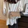 Linke Seite PU-Leder Umhängetaschen für Frauen 2024 Frühling Koreanische Fi Weibliche Kleine Umhängetaschen Kette Handtaschen und Geldbörsen F8HU #