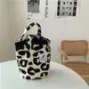 Koreansk chic stor casual tygväska leopard axelväska damer canvas väska ny 2023 shop bolsa mujer a9hv#