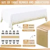 Table Runner Disposable plastic tablecloth rose gold 6 seat table cover 108 inches satin runner for Wedding Party yq240330