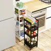 Kitchen Storage AOLIVIYA Refrigerator Sandwich Rack Pull-out Multi-layer Toilet Cabinet With Wheels Seasoning Organizer