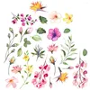 Wallpapers 1 Sheet Creative Wall Decals PVC Stickers Ornaments Flowers Printing