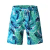 Shorts masculinos boho retro placa floral para homens cordão duplo bolso calções de natação joelho troncos swimwear havaiano beachwear