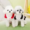 Vestuário para cães Dot Lacing Bowknot Vestido Roupas Doce Kawaii Roupas Gato Tração Fivela Design Moda Simples Itens para Animais de Estimação Atacado
