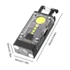 Outils LED COB KEUCKECHAIN Light 500lm Solar Typec USB RECHARAGE PORTABLE RECHARGable Lampe de poche 500mAh IPX4 Imperméable pour l'urgence de la panne de courant