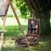 Tools Writers Messenger Wood Box Vintage Walnut Artist Tool And Brush Storage Box A5 Multifunctional Portable Crossbody Postman Bag