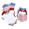 Kledingsets Babymeisjeskleding Zomer Body met korte mouwen T-shirts Broek Past Kinderen 2-delige outfits Tops