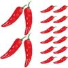 Flores decorativas 20pcs Mini Artificial Chili Pepper Decorações Falsas Simulação Pogal Adereços Pimentas