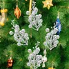 Fiori decorativi 20 pezzi Ghirlanda Bacche d'imitazione natalizie Decorazioni per alberi Frutta artificiale Bacche finte Stelo Steli Plettri