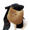 ストローニット財布とハンドバッグ女性ショルダーバッグ女性のためのストロー織りのサイドバッグ女性ハンドバッグビーチバッグw0ni＃