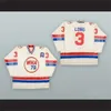 24S 40tage Uomo WHA 3 Barry Long 1978-79 WHA All Star ricamo Gioco Maglia da hockey bianca personalizzata