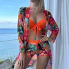Hochwertige Frauen -Designer -Swimwear Sexy Bikinis Deals New Fashion Womens Bikini Set Cover -up Badeanzug Hohe Taille für Frauen Langarm Push Top Ju