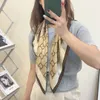 70-70 cm Luxury Designer 2024 Print Floral Silk Scarf Headband For Women Fashion Long Handle Bag Scarves Letter Shoulder Head Wrap