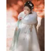 hanfu mantel chinese new year traditial woman Hooded Cape Cloak winter red tang dynasty embroidery ancient z2i3#