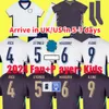 24 25 Maillot de football d'Angleterre Bellingham Rashford Kane 2024 Coupe d'Europe 2025 Maillots de football Équipe nationale Accueil Blanc Extérieur Violet Hommes Kit Ensemble Femmes SAKA RICE