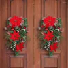 Decorative Flowers Creative Christmas Holiday Wreaths Upside Down Trees Parties Year Curtains Outside Windows Room Decoration