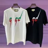 Gratis Verzending Heren T-shirts Designer Luxe Mannen Tees Dragen Zomer Ronde Hals Zweetabsorberende Korte Mouwen Outdoor Ademend Katoen kleding Maat M-4XL