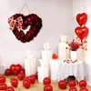 Guirlande de fleurs décoratives en forme de cœur, décoration de haute qualité pour la saint-valentin, couronnes romantiques en forme de cœur pour la maison de la saint-valentin