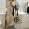 straw Hollow Out Knitting Tote Bag Large Capacity Handmade Shoulder Handbag Women 2023 Designer Casual Beach Bag Ethnic Style S4vQ#