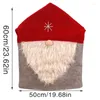 Chair Covers Christmas Back Cover Santa Hat Decor Slipcovers Year