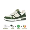 Lyxvarumärke Designer Casual Shoes France Platform Sneakers Canvas Leather Moka Black White Green Red Blue Letter Ochay Ochays Män kvinnor som joggar promenader