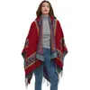 Sjaals 2024 Luxe Kapmantel Vrouwen Warm Hart Wraps Sjaal Dikke Print Sjaal Dames Deken Foulard Winter Pashmina Cape Tippet