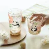 Kieliszki do wina urocze China Panda Glass Creative Tea Butelka Pojedyncza przezroczysta kubek kubek sok kubka szklane do picia
