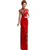 chinese new year women clothes bride mermaid tail lg dr red chegsam qipao wedding Plus size woman evening Drag Phoenix c1Lv#