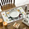 Tovagliette Fall For Jesus He Never Leaves Tovagliette Set di 4 zucche 12x18 pollici Stagionale Autunno Festa Cucina Sala da pranzo Decor