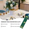 Table Cloth Eid Decoration Star Moon Decorative Cover Party For Family Dinners Gatherings