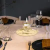 Ljusstakare ljusstake retro hållare vintage dekorativa te -lampor center bord lämnar järn kaffe pelare dekorera för