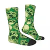 Men's Socks Green Skulls Skull Skeleton Male Mens Women Winter Stockings Hip Hop