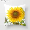 Kissen 45X45CM Sonnenblumen Druck Dekorative Sofa Büro Sitz Auto Kissenbezug Bett Schlafzimmer Zimmer Dekoration Y240401