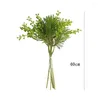 Flores decorativas 6 Pcs Artesanal Artificial Mimosa Plantas Falsas Seda Flor Realista Pelúcia Feijão de Acácia Escritório